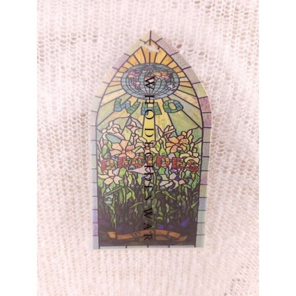 Who Decides War by MRDR BRVDO Webbed Sweater M Cloud Defect New - Picture 12 of 16